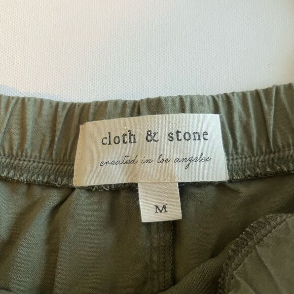 CLOTH & STONE Women’s Medium Olive Green Drawstring Joggers With Front Pockets - Picture 5 of 12
